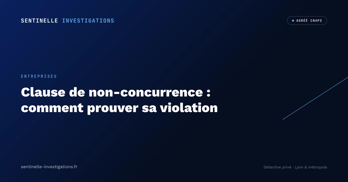 Clause de non-concurrence : prouver la violation par un ancien salarié