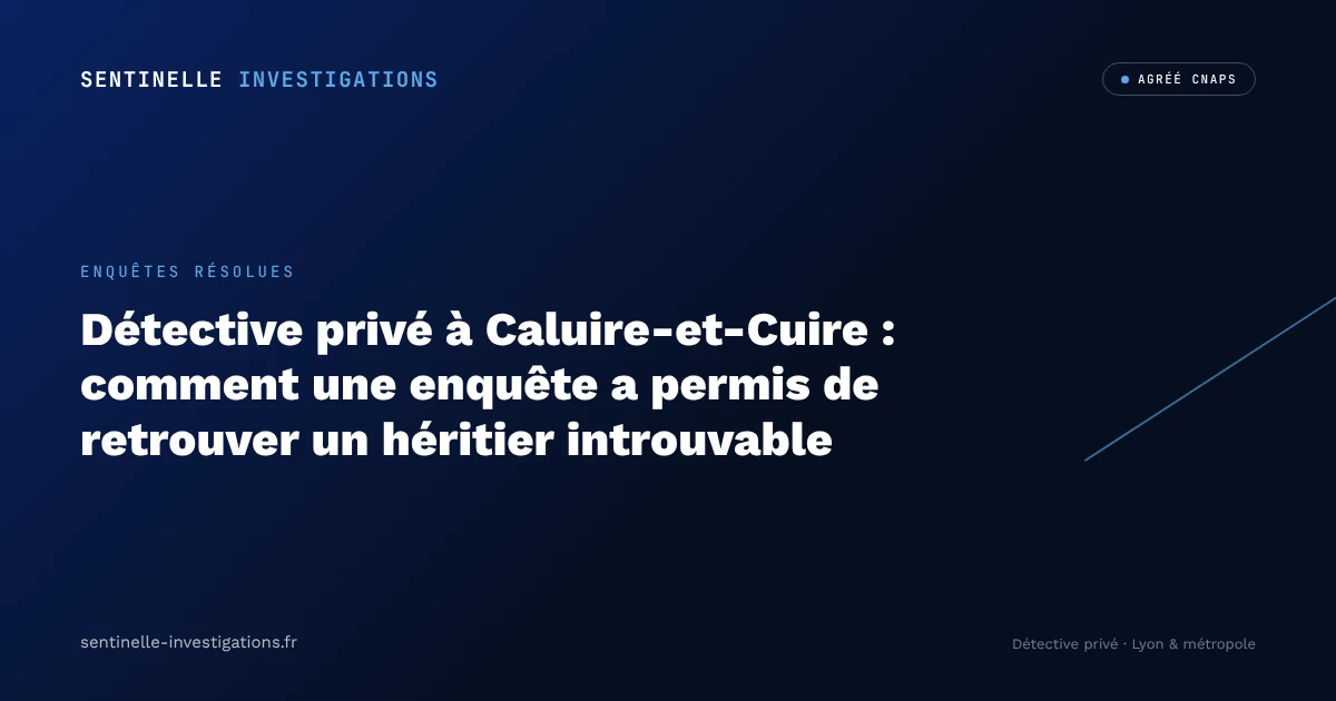 Détective privé Caluire-et-Cuire