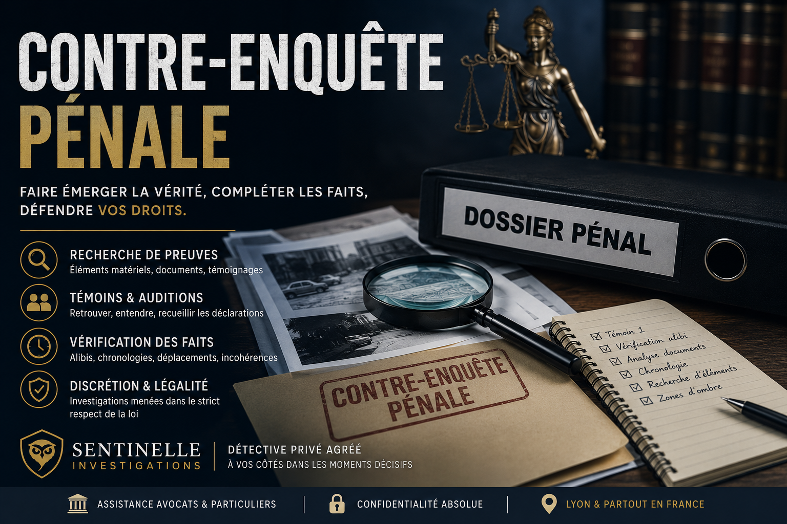 Valeur d'un rapport de détective privé devant un tribunal pénal