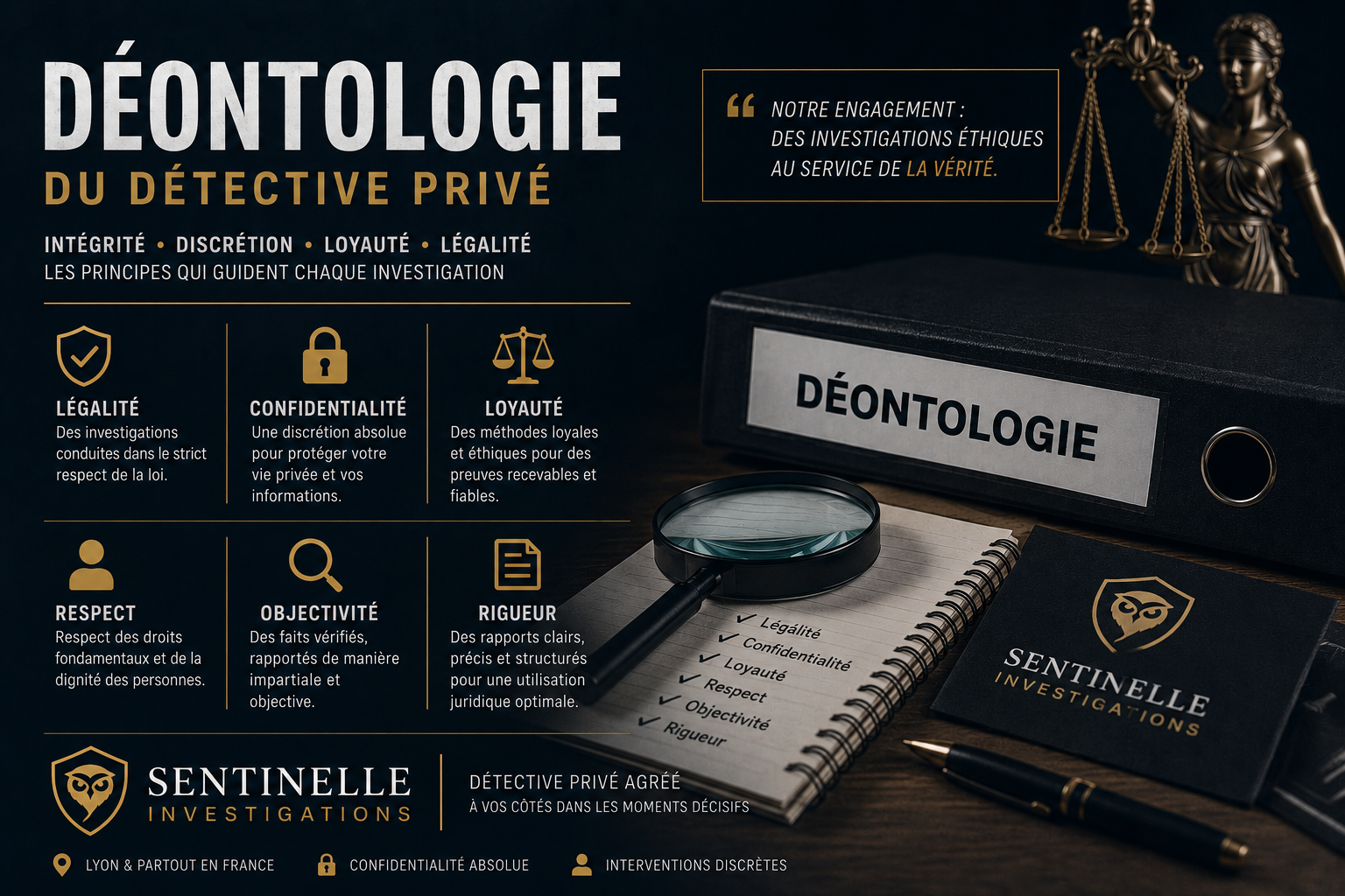 Déontologie détective privé : cadre légal et éthique des investigations